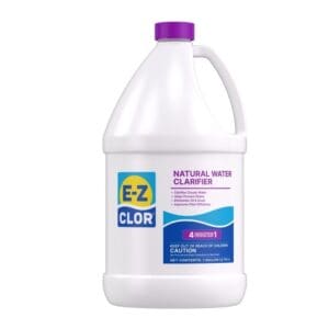 E-Z CLOR Natural Clarifier 128 oz Gallon w/ Chitosan Crab Shell Polymer