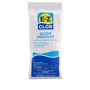 E-Z Clor Quick Dissolve pool treatment bag.