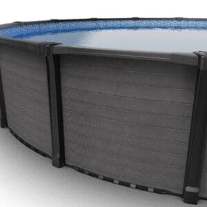 Above ground pool with water