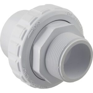 White PVC threade pipe union 1.5"
